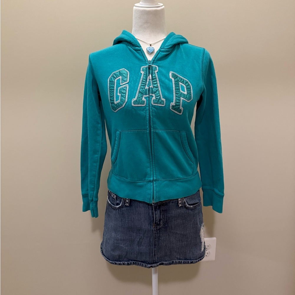 Y2k blue GAP zip up hoodie